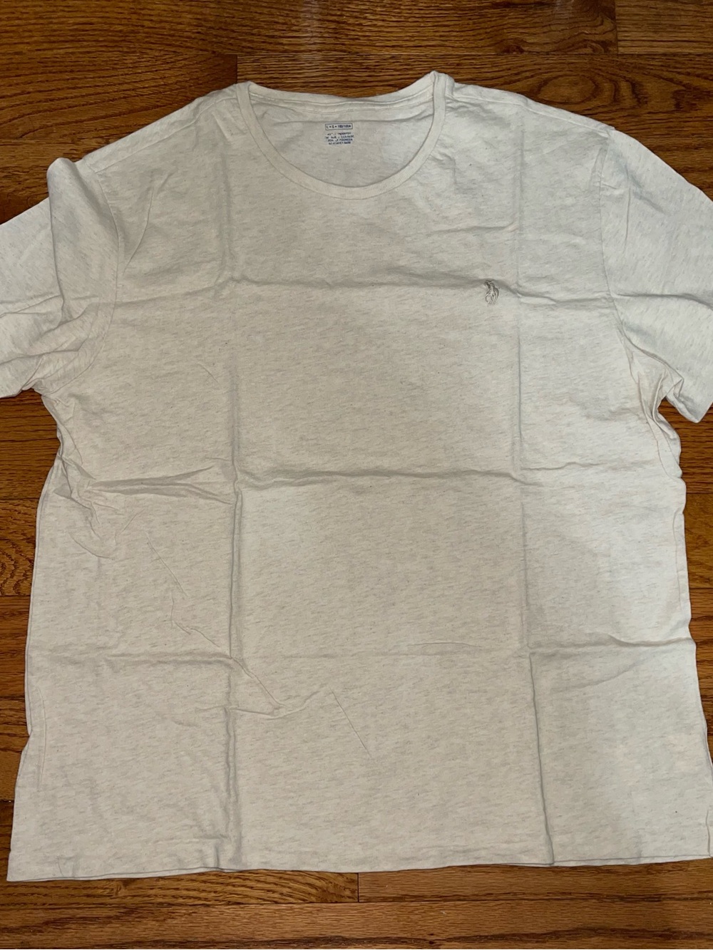 Polo tshirt white/cream size large mens